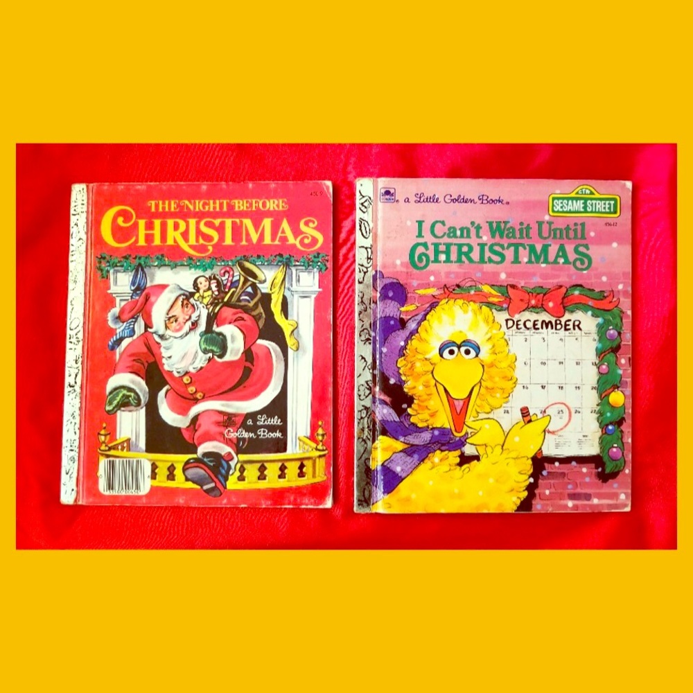 Vintage A Little Golden Christmas Books set of 2